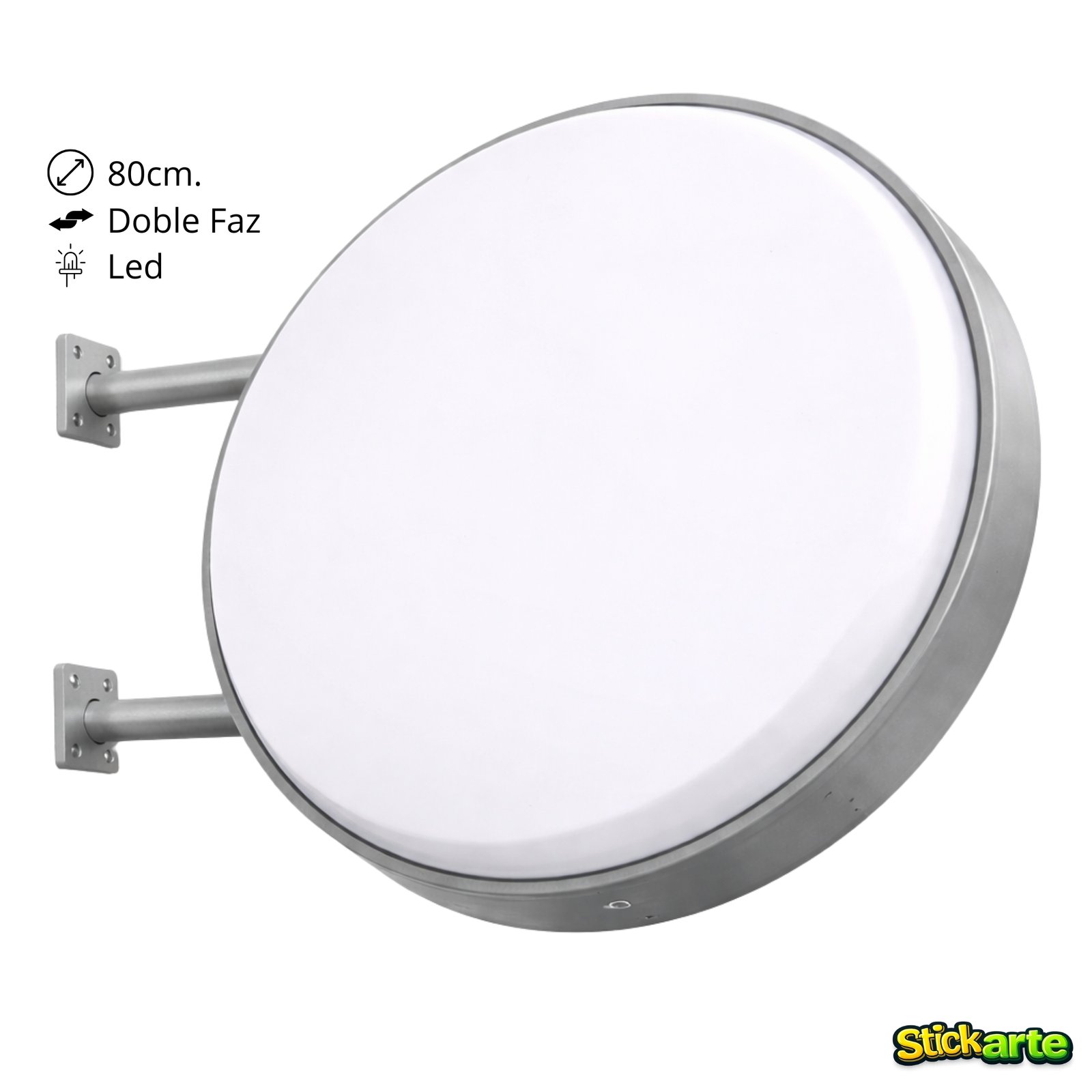 Cartel LED Circular 80 cm Doble Cara Personalizable – Modelo Premium