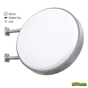 Cartel LED Circular 45 cm Doble Cara Personalizable – Modelo Premium