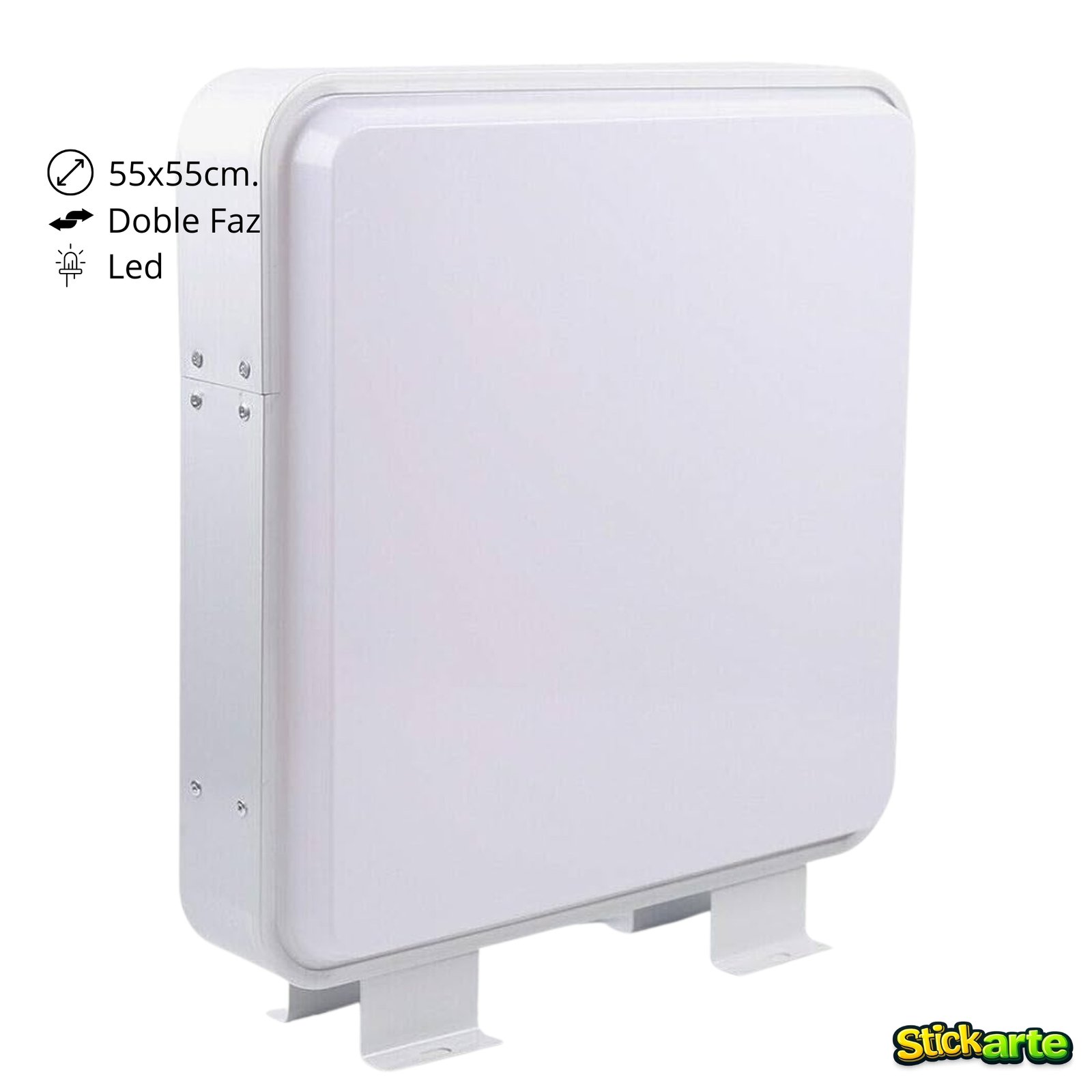 Cartel LED Cuadrado 55x55 cm Doble Cara Personalizable – Modelo Premium