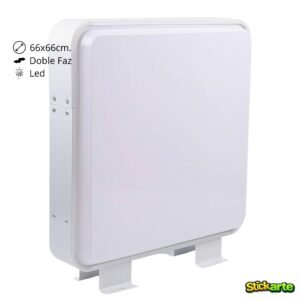 Cartel LED Cuadrado 66x66 cm Doble Cara Personalizable – Modelo Premium