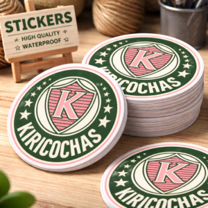 Stickers Personalizados 8 cm – Resistentes al Agua (x50)