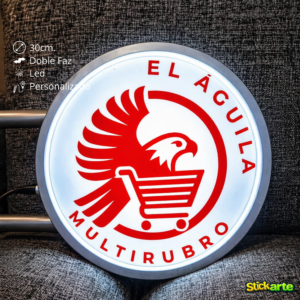Cartel LED Circular Doble Cara 30 cm – Personalizado con tu Diseño