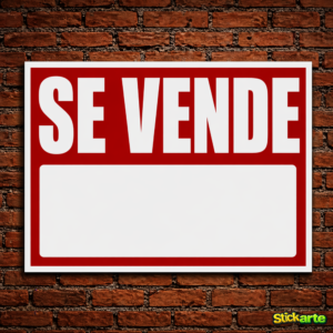 Cartel “SE VENDE” 50x40 cm – Alta Visibilidad