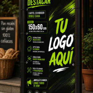 Cartel Exhibidor Tótem 150x60 Doble Faz Personalizado | StickArte