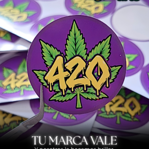 300 stickers redondos personalizados en vinilo adhesivo – 5 cm