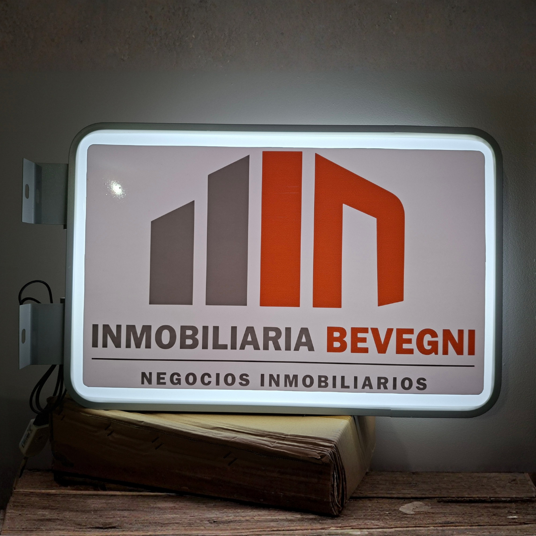 Cartel LED Rectangular Doble Cara 60x40cm Personalizado – Máxima Visibilidad