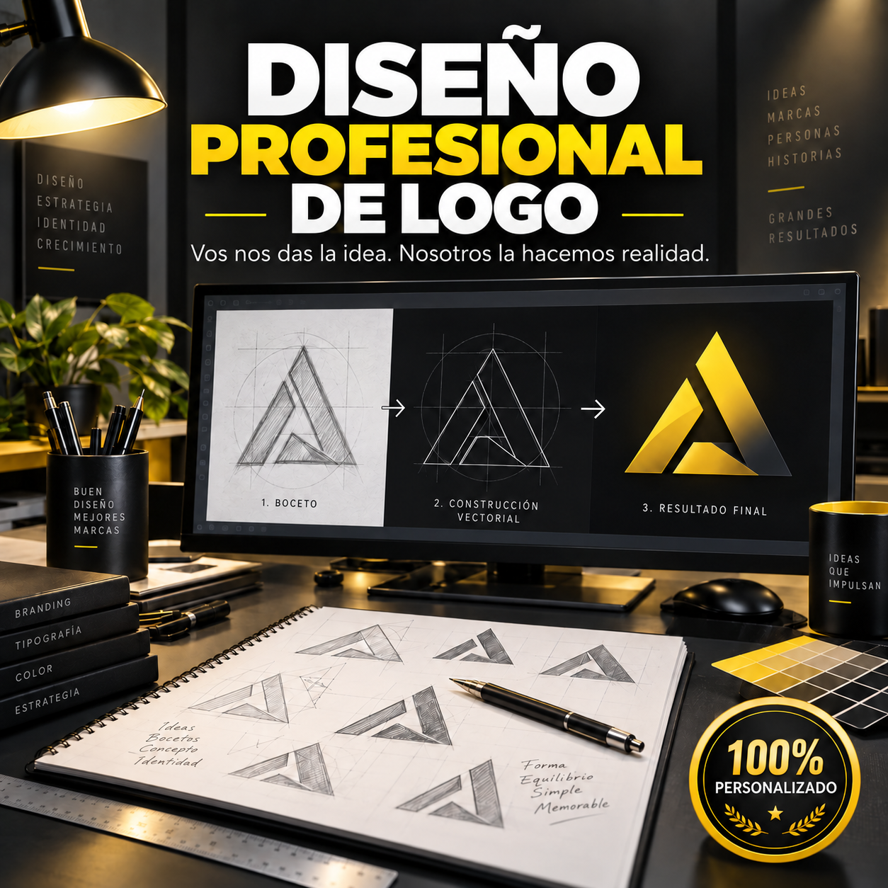 Diseño profesional de logo personalizado