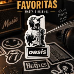 50 stickers de tus bandas favoritas – 6 cm