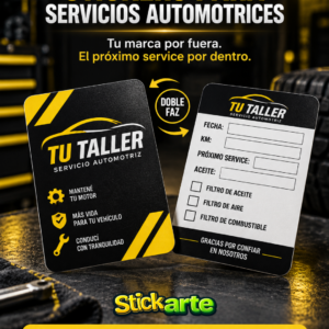 160 stickers para service automotriz doble faz – 6 × 6 cm